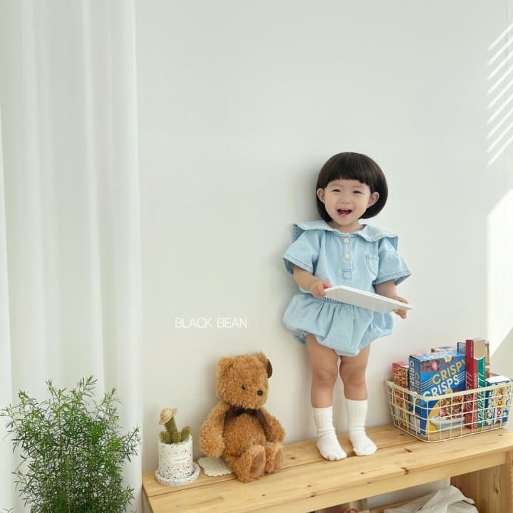 Black Bean - Korean Baby Fashion - #babyoutfit - Play Bebe Top Bottom Set - 4