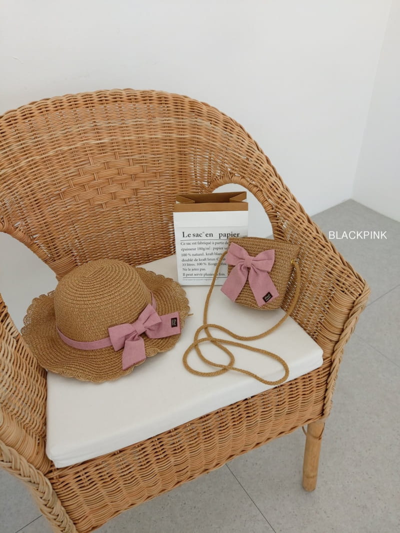 Black Pink - Korean Children Fashion - #Kfashion4kids - Ribbon Hat Bag Set - 8