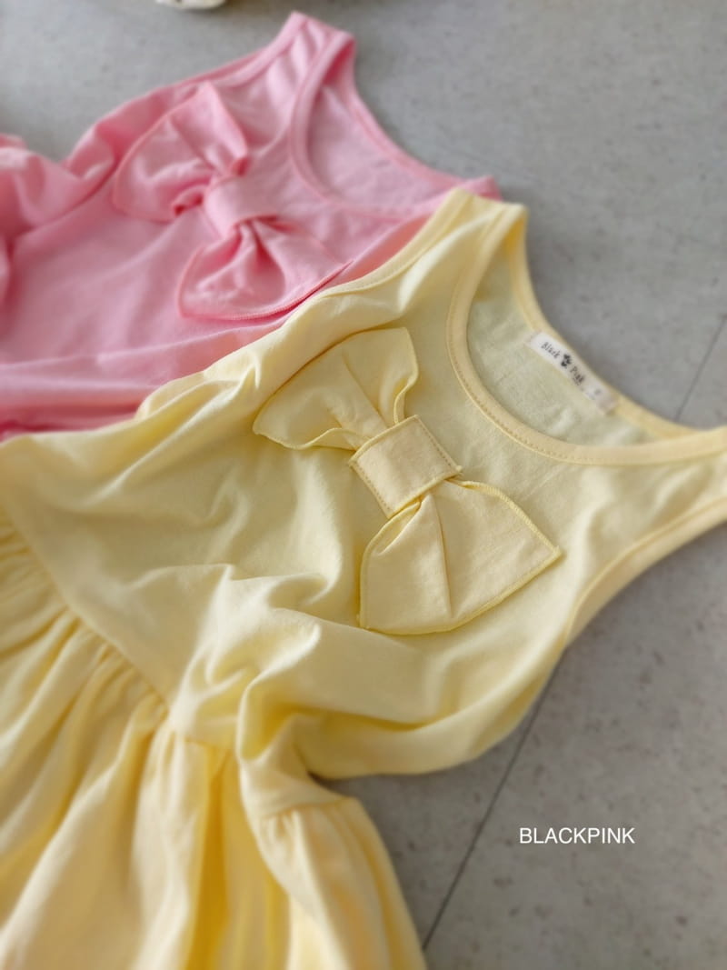 Black Pink - Korean Children Fashion - #Kfashion4kids - Calira Ribbon Ribbon One-piece - 6