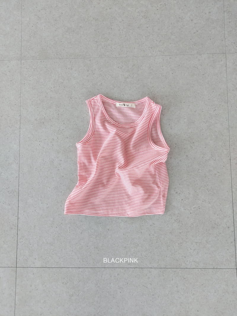 Black Pink - Korean Children Fashion - #childofig - Stripes Sleeveless - 9