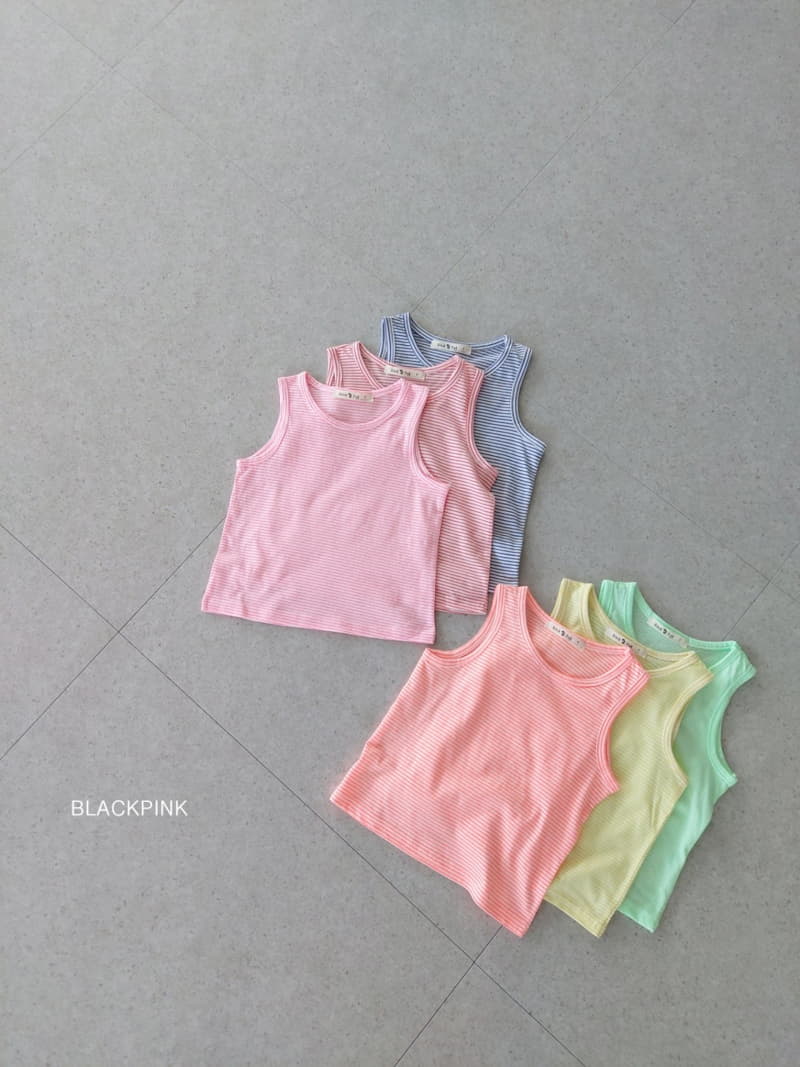 Black Pink - Korean Children Fashion - #designkidswear - Stripes Sleeveless - 11
