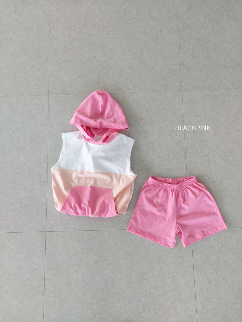 Black Pink - Korean Children Fashion - #discoveringself - Mogan Sleeveless Hoody Top Bottom Set - 6
