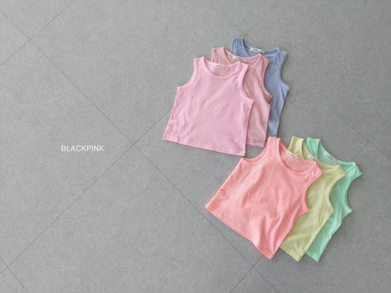 Black Pink - Korean Children Fashion - #discoveringself - Stripes Sleeveless - 12
