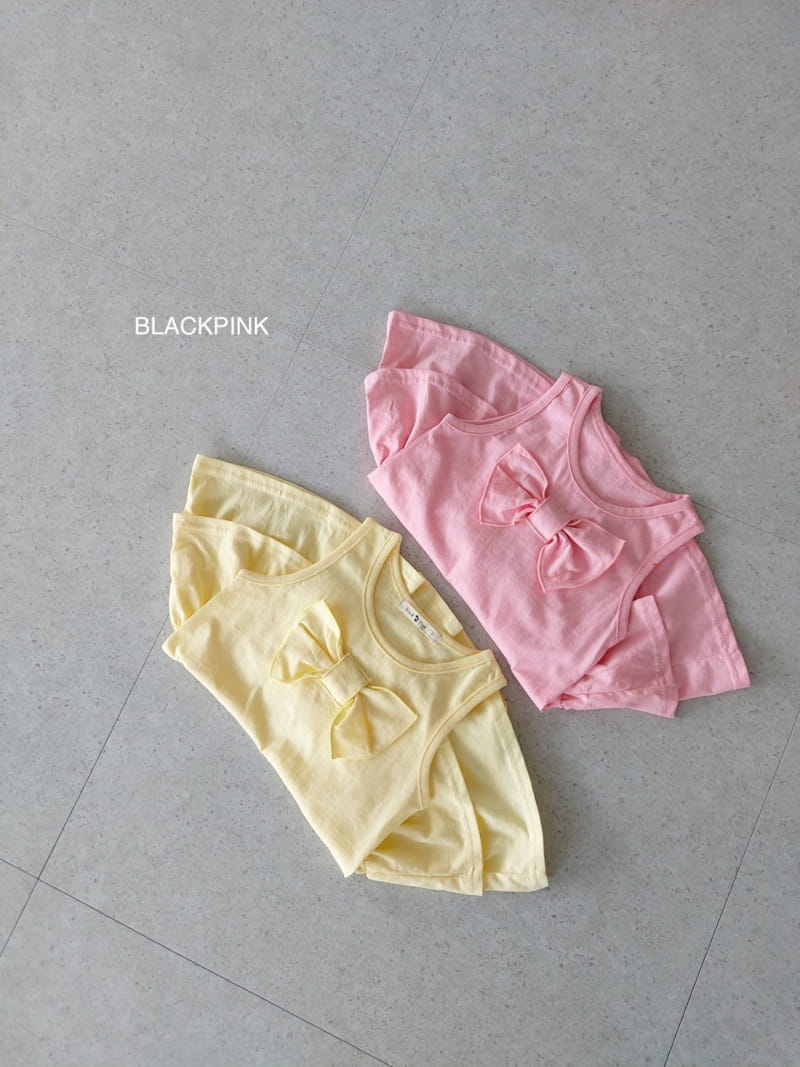 Black Pink - Korean Children Fashion - #fashionkids - Calira Ribbon Ribbon One-piece - 2