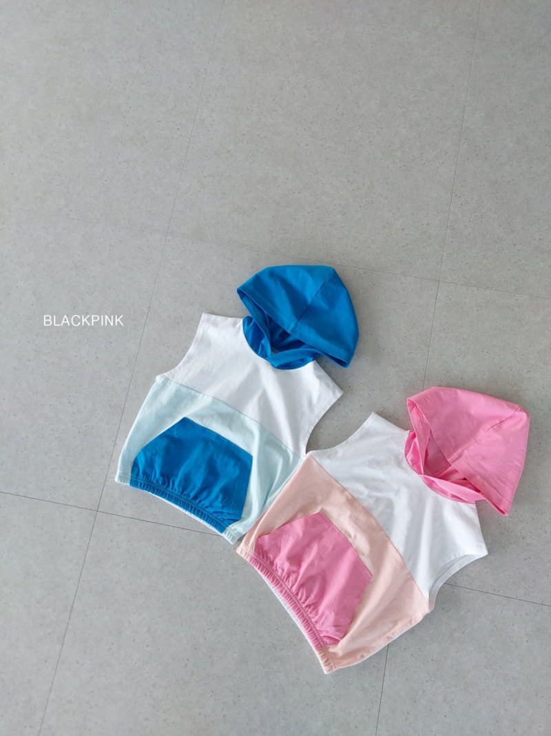 Black Pink - Korean Children Fashion - #kidsshorts - Mogan Sleeveless Hoody Top Bottom Set - 8