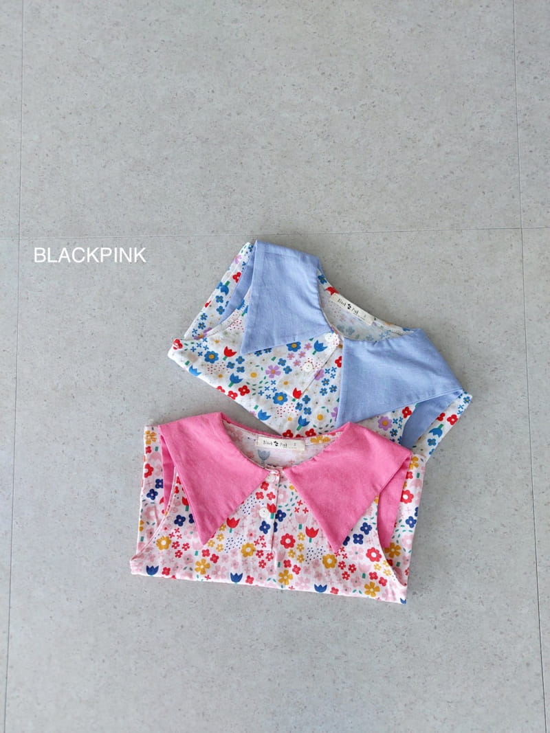 Black Pink - Korean Children Fashion - #kidsshorts - Sweet Collar Tee - 2