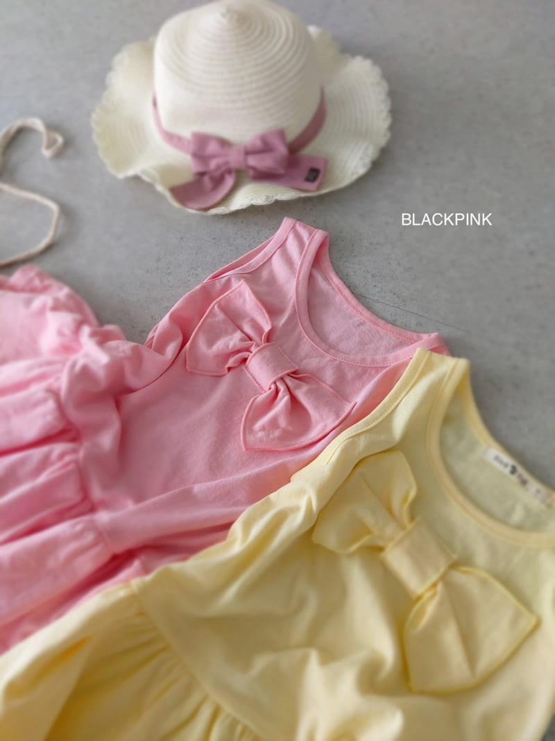 Black Pink - Korean Children Fashion - #kidzfashiontrend - Calira Ribbon Ribbon One-piece - 5