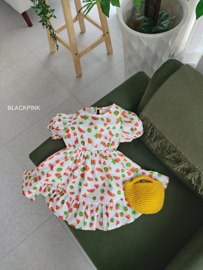 Black Pink - Korean Children Fashion - #littlefashionista - Water Melon One-piece - 8