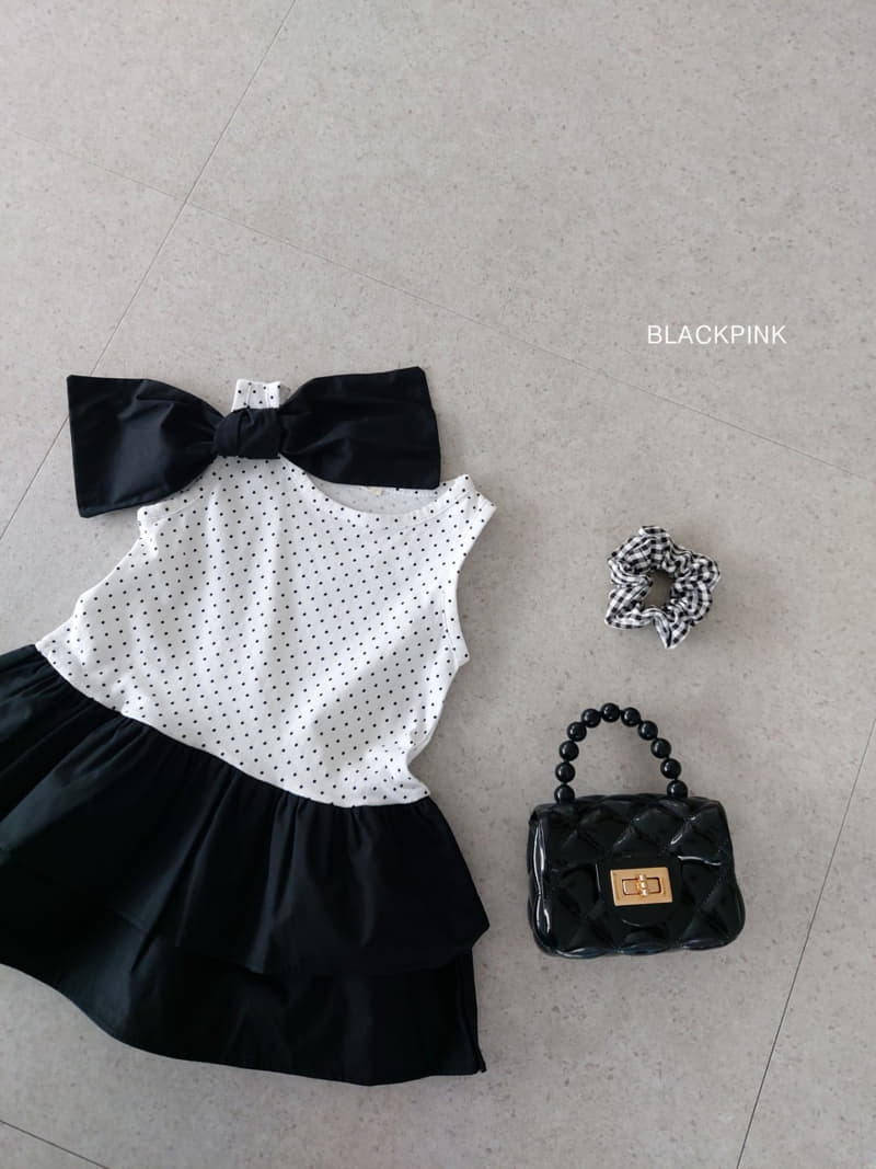 Black Pink - Korean Children Fashion - #magicofchildhood - Dot Frill One-piece - 10