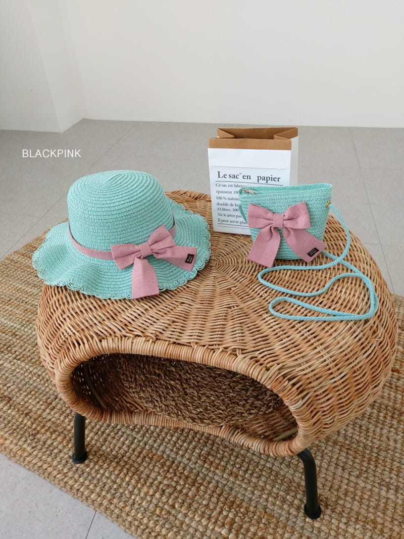 Black Pink - Korean Children Fashion - #magicofchildhood - Ribbon Hat Bag Set - 10
