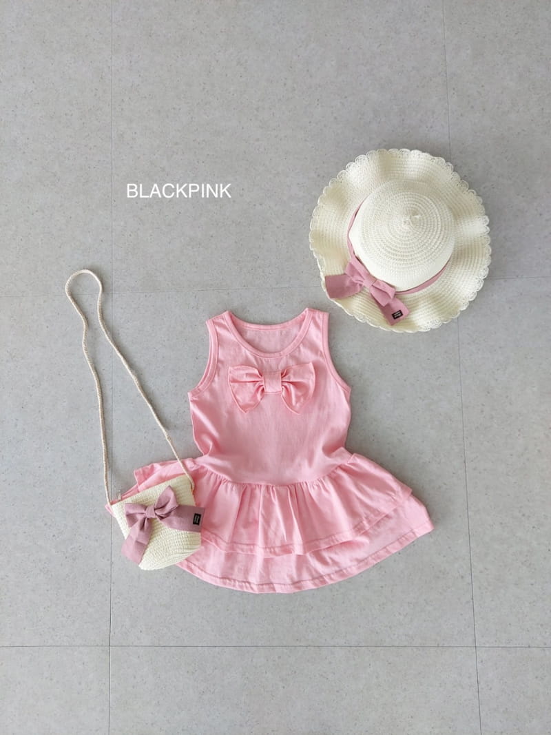 Black Pink - Korean Children Fashion - #magicofchildhood - Calira Ribbon Ribbon One-piece - 8