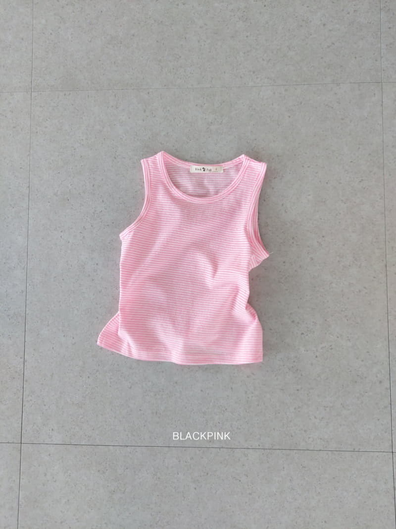 Black Pink - Korean Children Fashion - #stylishchildhood - Stripes Sleeveless - 8