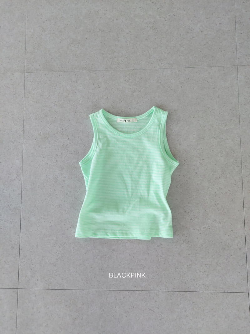 Black Pink - Korean Children Fashion - #toddlerclothing - Stripes Sleeveless - 7