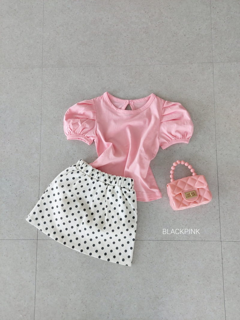Black Pink - Korean Children Fashion - #toddlerclothing - Joy Puff Tee - 8