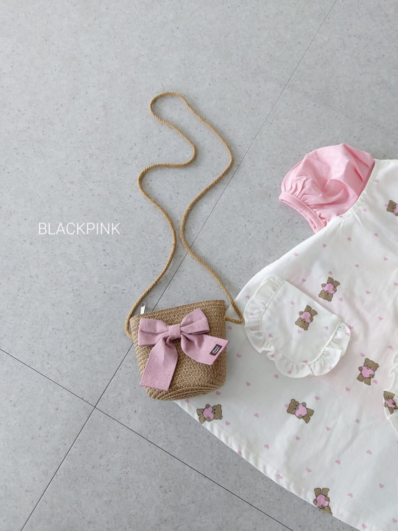 Black Pink - Korean Children Fashion - #toddlerclothing - Heart Bear One-piece - 7