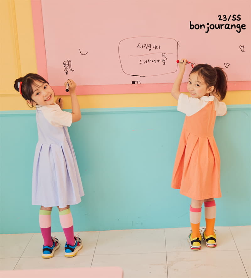 Bonjour Ange - Korean Children Fashion - #kidsstore - Lobe You Tennis One-piece - 3