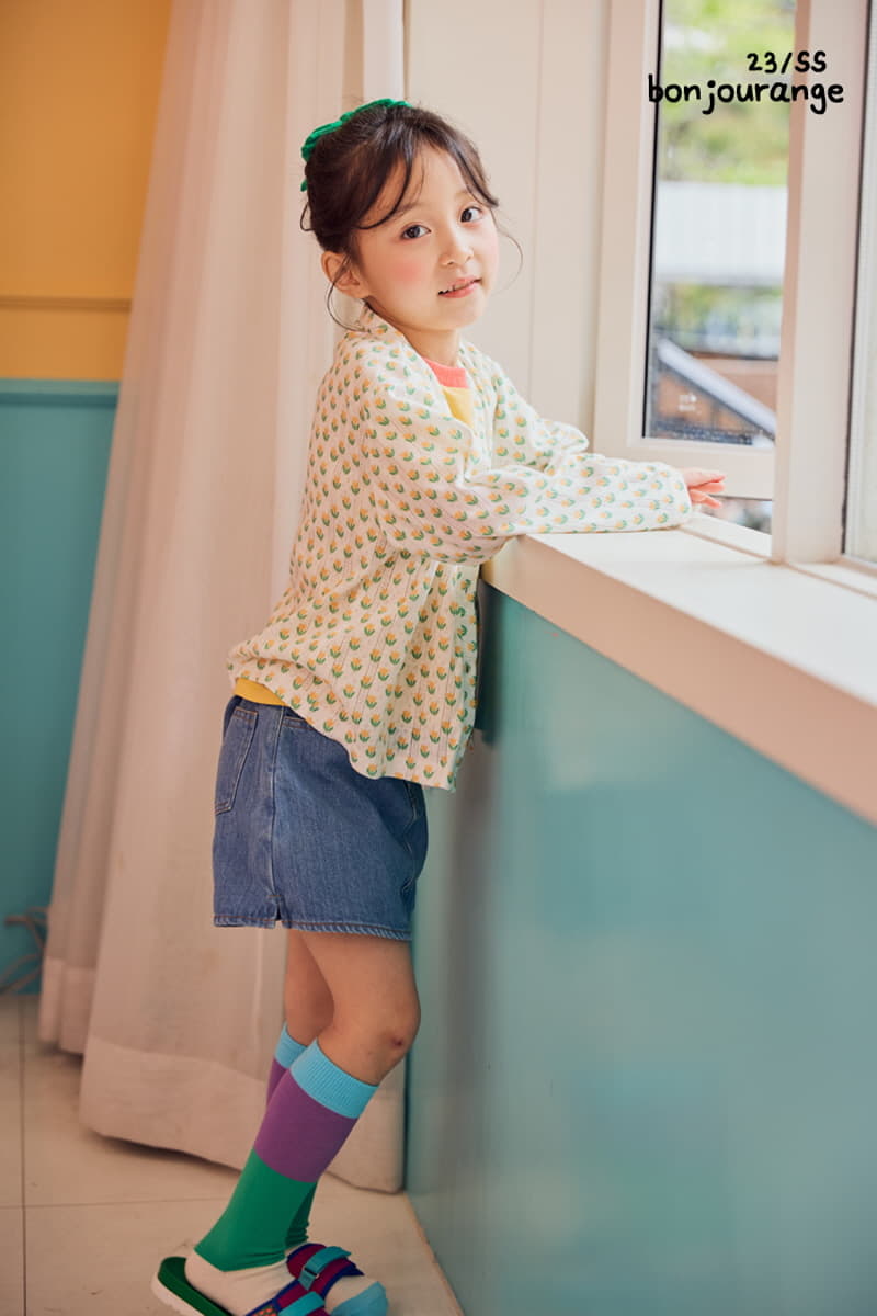 Bonjour Ange - Korean Children Fashion - #kidzfashiontrend - Tulip Scsi Summer Cardigan - 8