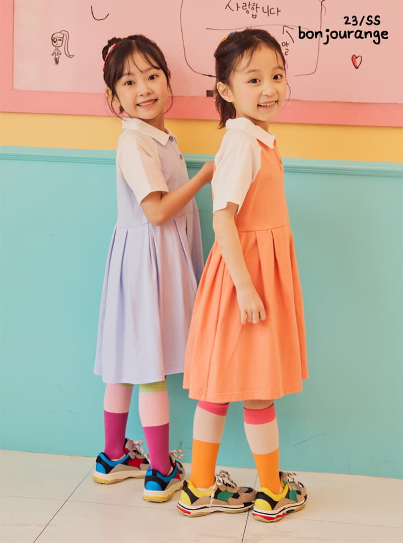 Bonjour Ange - Korean Children Fashion - #kidsstore - Lobe You Tennis One-piece - 4