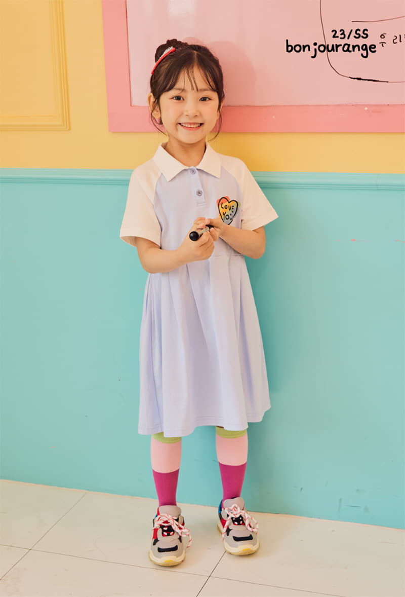 Bonjour Ange - Korean Children Fashion - #magicofchildhood - Lobe You Tennis One-piece - 7
