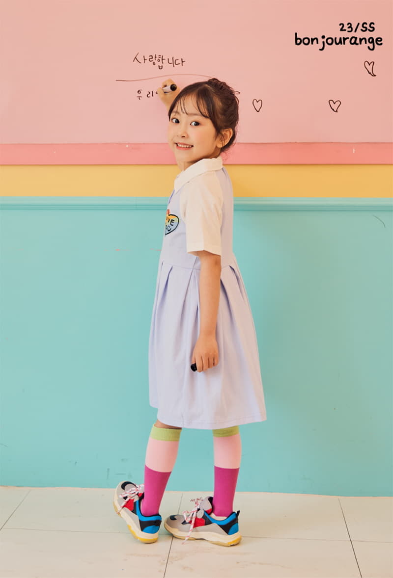 Bonjour Ange - Korean Children Fashion - #prettylittlegirls - Lobe You Tennis One-piece - 9