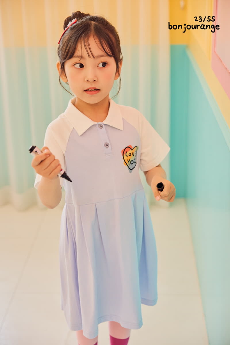 Bonjour Ange - Korean Children Fashion - #todddlerfashion - Lobe You Tennis One-piece - 10