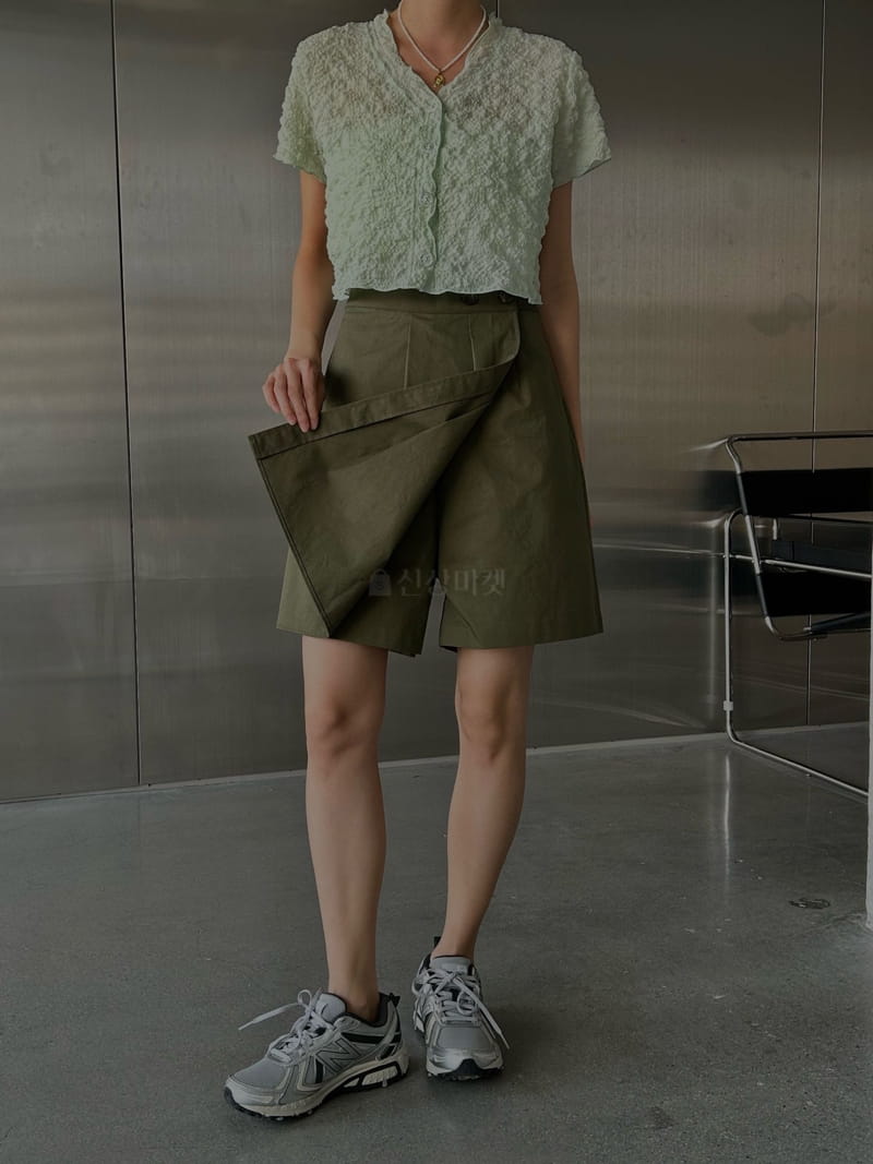 Buckle - Korean Women Fashion - #momslook - Wrap Skirt Shorts - 12