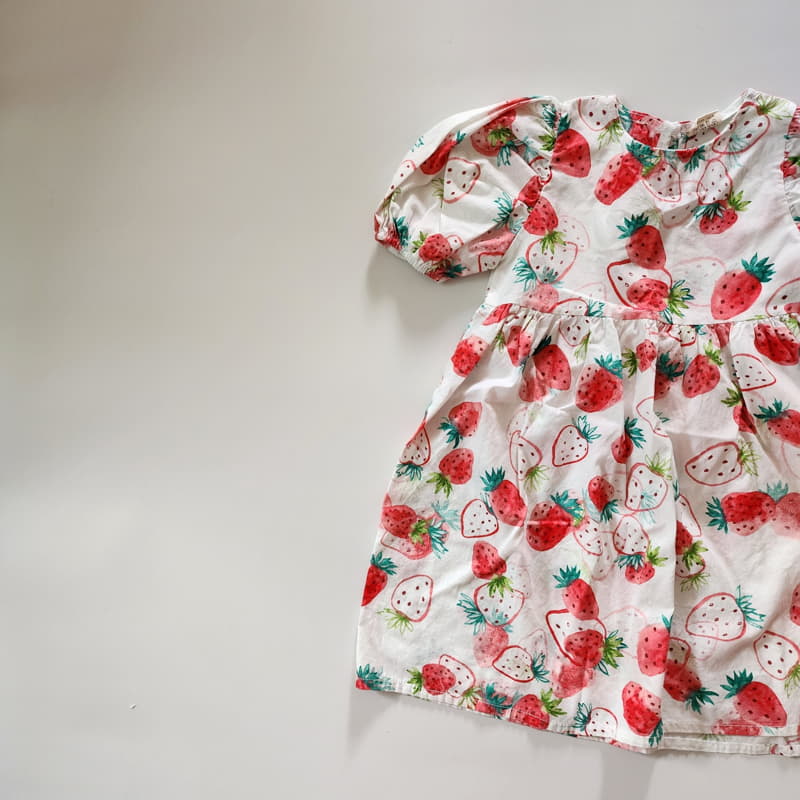 Ccomabee - Korean Children Fashion - #fashionkids - Strawberry One-piece - 2