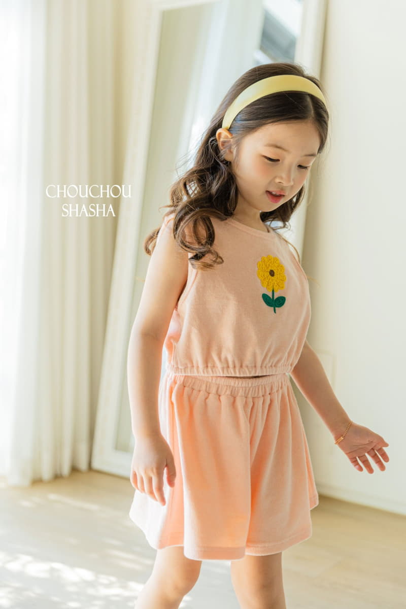 Chouchou Shasha - Korean Children Fashion - #Kfashion4kids - Lu Terry Top Bottom Set - 3
