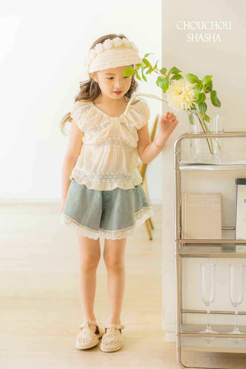 Chouchou Shasha - Korean Children Fashion - #childofig - Lay Denim Shorts - 8