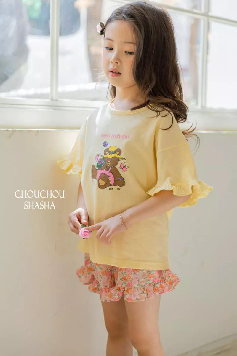 Chouchou Shasha - Korean Children Fashion - #childofig - Flower Bear Tee - 2