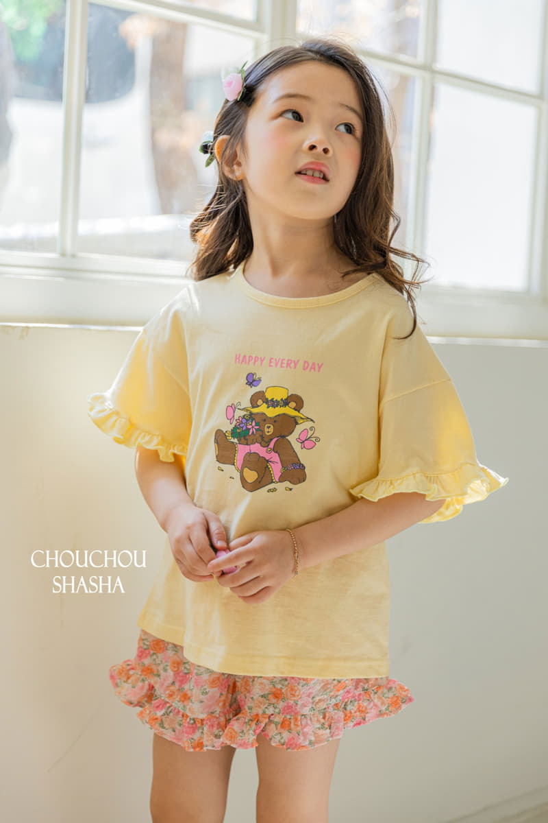 Chouchou Shasha - Korean Children Fashion - #childrensboutique - Flower Bear Tee - 3