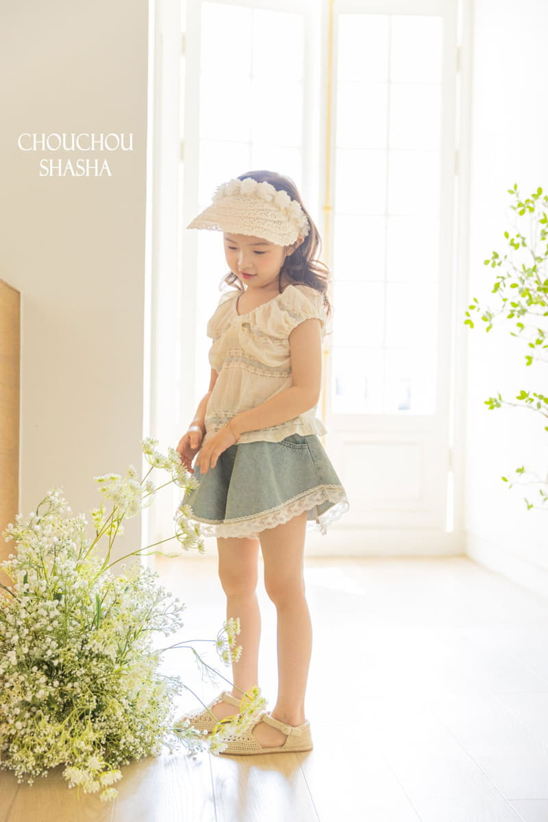 Chouchou Shasha - Korean Children Fashion - #fashionkids - Lay Denim Shorts - 12