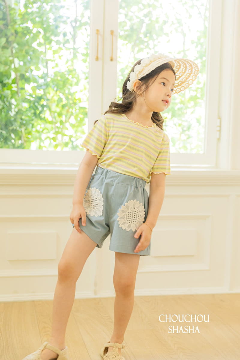 Chouchou Shasha - Korean Children Fashion - #kidsshorts - Charlang Stripes Tee - 7
