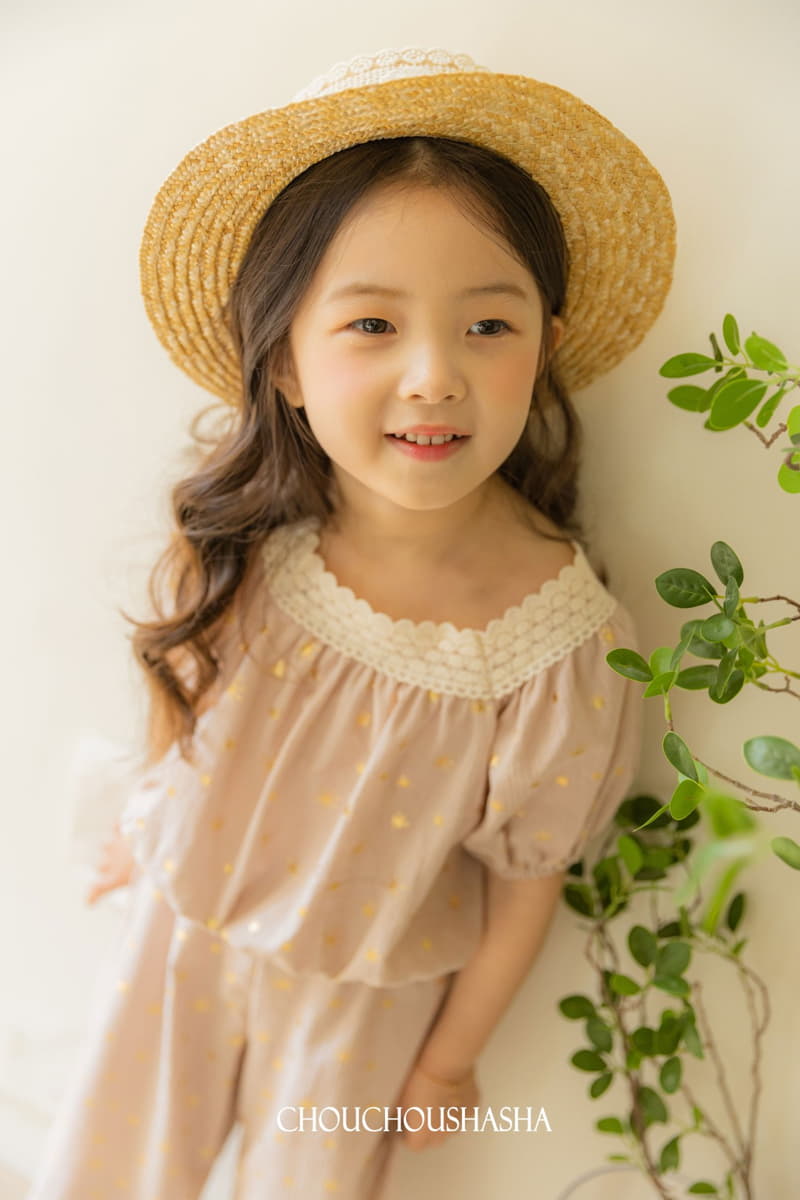 Chouchou Shasha - Korean Children Fashion - #minifashionista - Pearl Top Bottom Set - 3