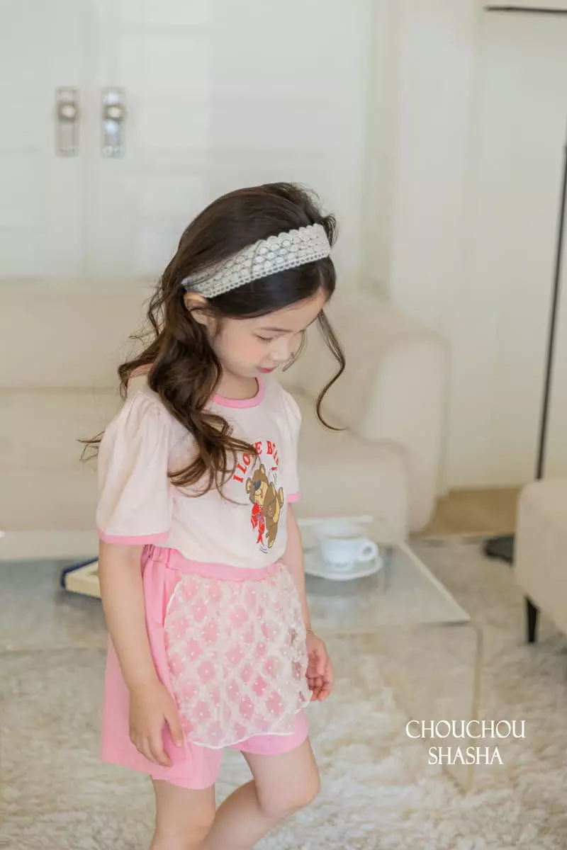 Chouchou Shasha - Korean Children Fashion - #minifashionista - Bear Top Bottom Set - 8