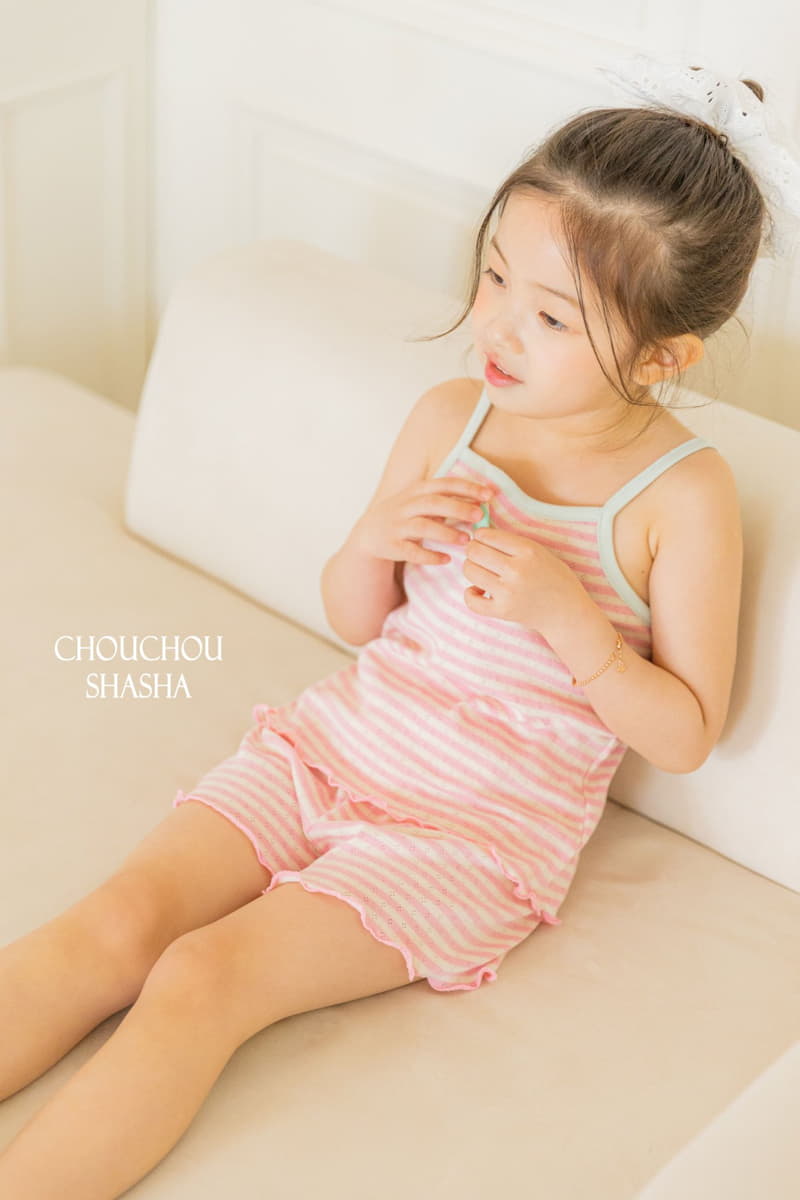 Chouchou Shasha - Korean Children Fashion - #prettylittlegirls - Love Inner Top Bottom Set - 3