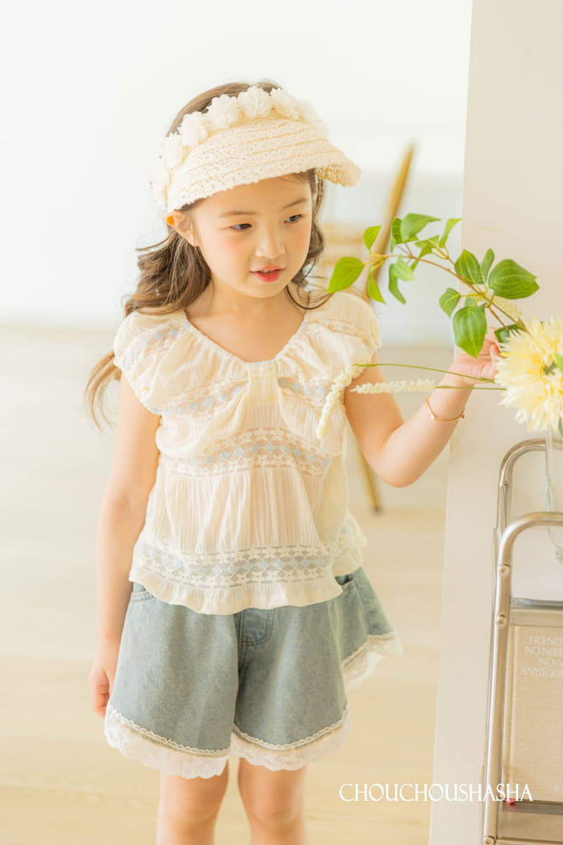 Chouchou Shasha - Korean Children Fashion - #stylishchildhood - Lay Denim Shorts - 7