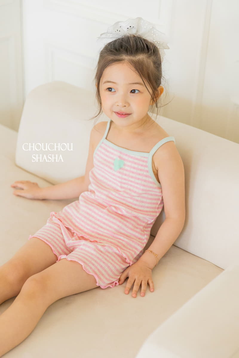 Chouchou Shasha - Korean Children Fashion - #prettylittlegirls - Love Inner Top Bottom Set - 4