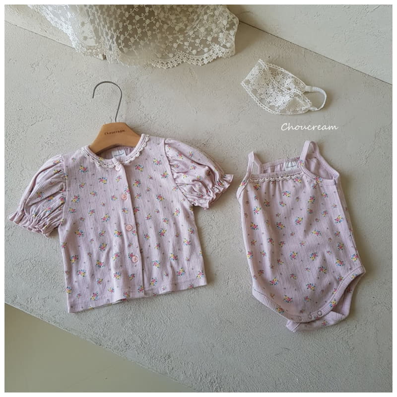 Choucream - Korean Baby Fashion - #babyboutiqueclothing - Rose Puff Cardigan - 11