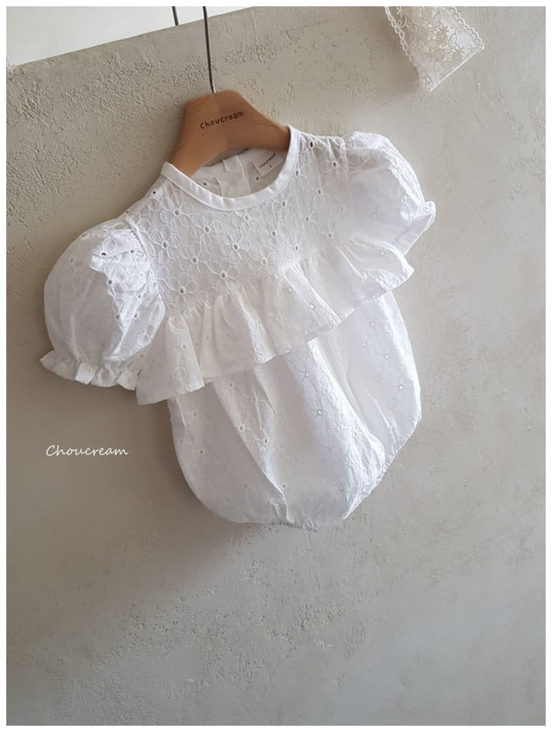Choucream - Korean Baby Fashion - #babyboutiqueclothing - Embrodiery Lace Bodysuit - 5