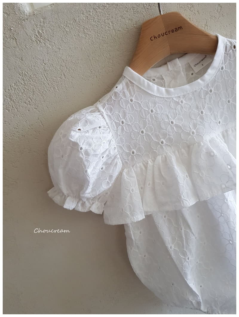 Choucream - Korean Baby Fashion - #babyclothing - Embrodiery Lace Bodysuit - 6