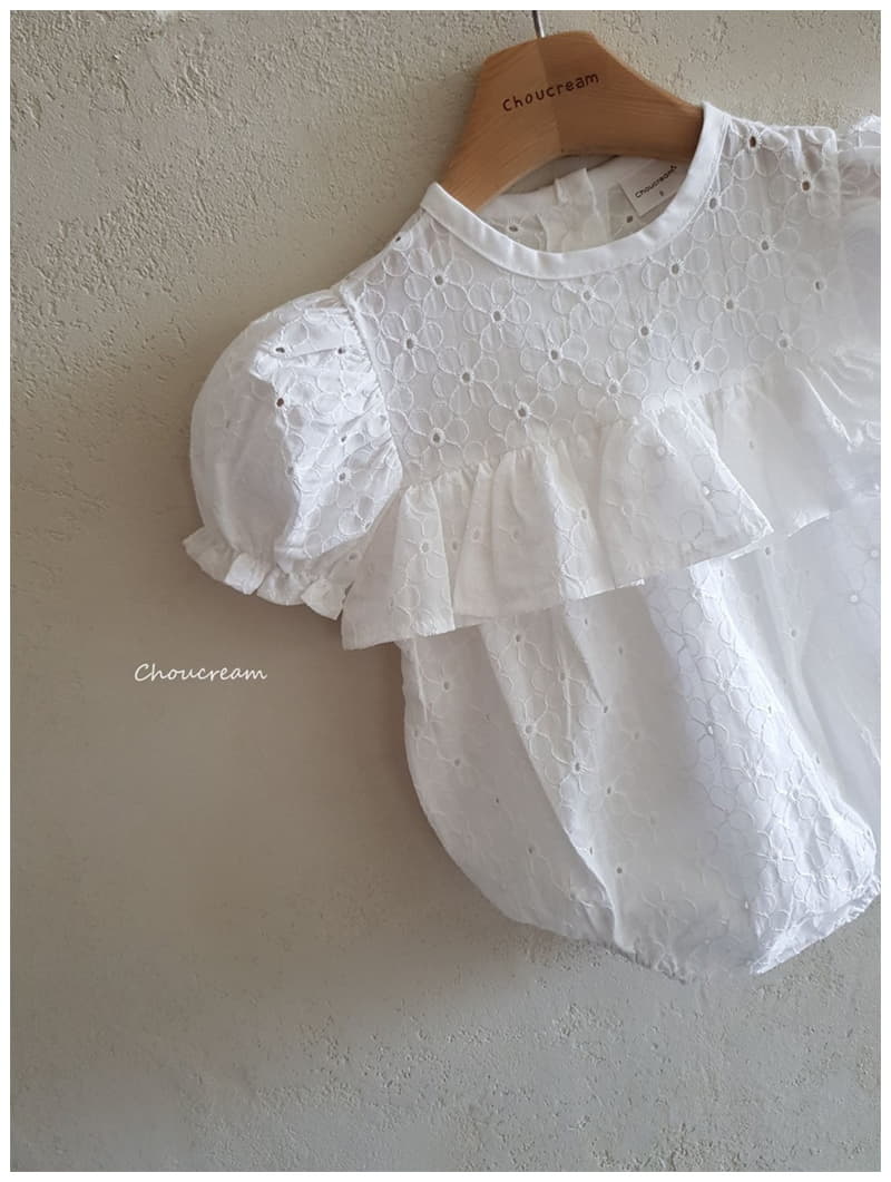 Choucream - Korean Baby Fashion - #babyfashion - Embrodiery Lace Bodysuit - 7