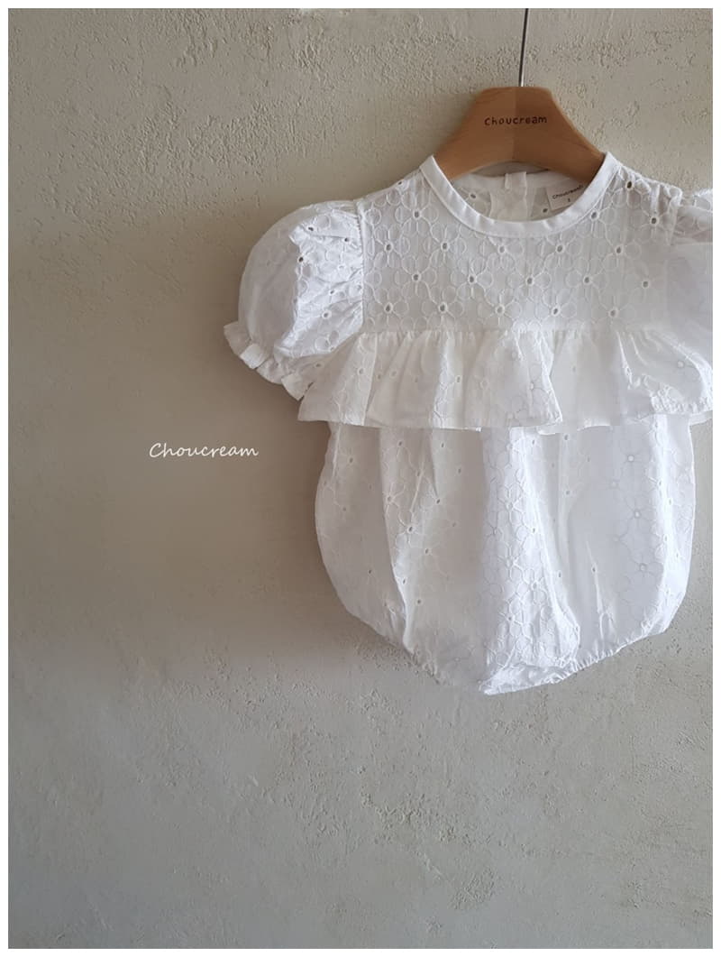 Choucream - Korean Baby Fashion - #babyfever - Embrodiery Lace Bodysuit - 8