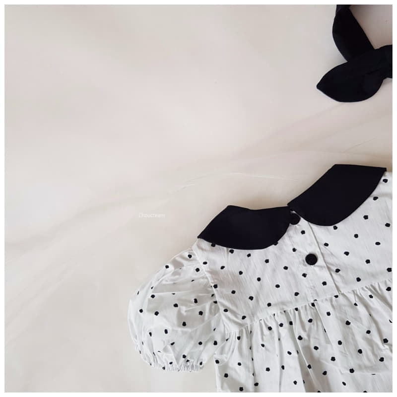 Choucream - Korean Baby Fashion - #babygirlfashion - Dot Collar Bodysuit - 8