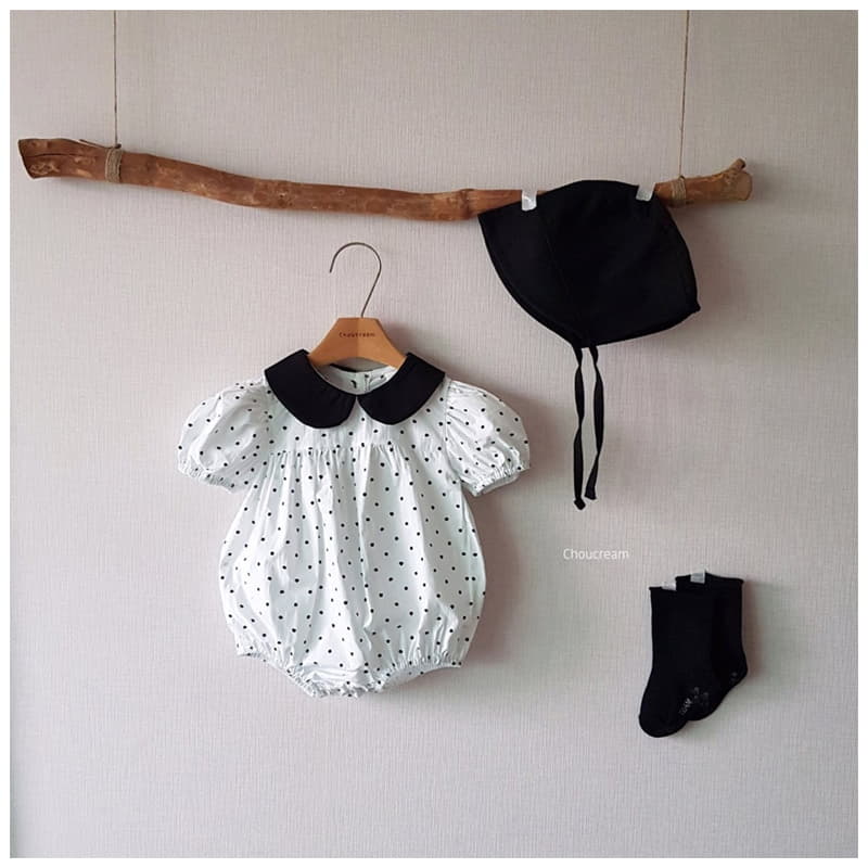 Choucream - Korean Baby Fashion - #babylifestyle - Dot Collar Bodysuit - 9