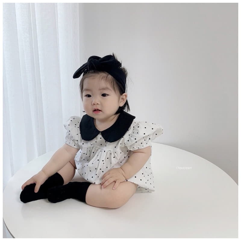 Choucream - Korean Baby Fashion - #babyootd - Dot Collar Bodysuit - 11