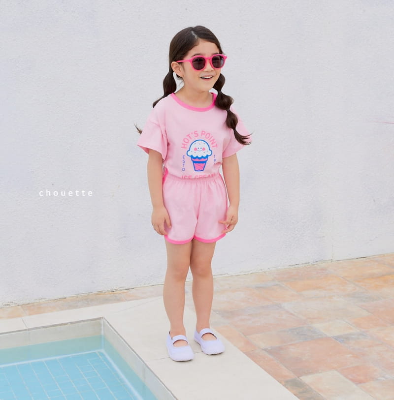 Chouette - Korean Children Fashion - #Kfashion4kids - Smile Top Bottom Set - 2