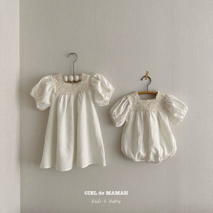Ciel De Maman - Korean Children Fashion - #childofig - Linen Square One-piece - 3