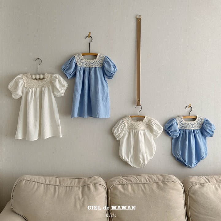 Ciel De Maman - Korean Children Fashion - #childofig - Linen Square One-piece - 4