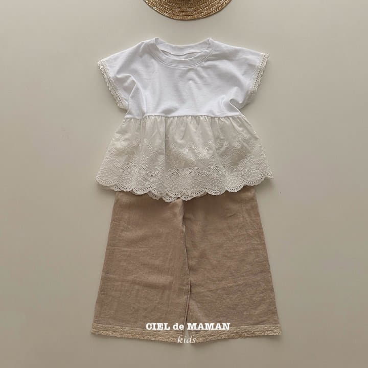 Ciel De Maman - Korean Children Fashion - #childrensboutique - Lace Tee - 3